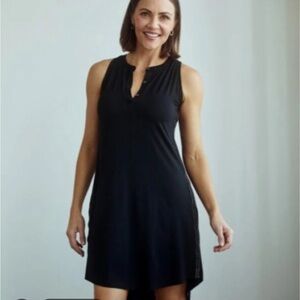 SHEBIRD 4 Womens Sheila Shift Bra Dress Size Black With Side Stripe Henley